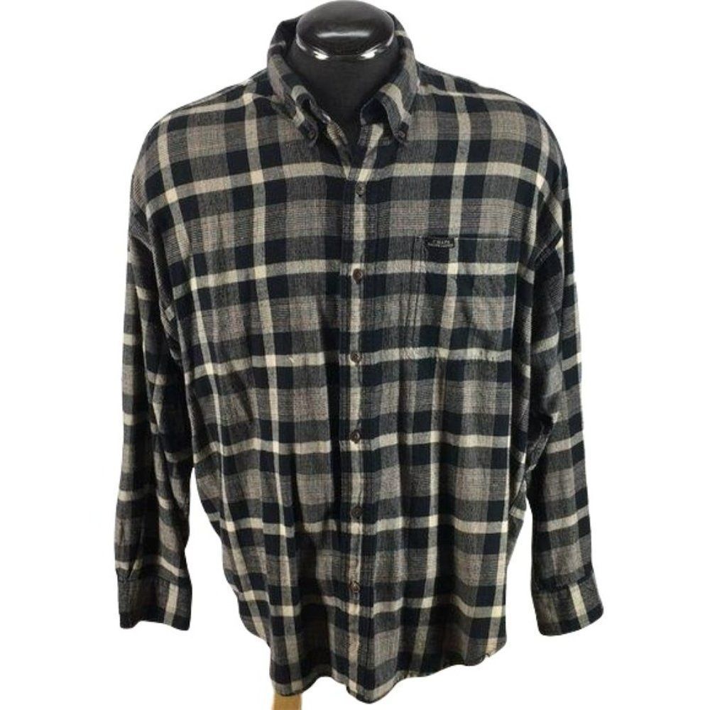 Chaps Ralph Lauren Plaid Button Down cotton Xl long sleeve shirt